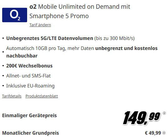 📱 Samsung Galaxy S24 Ultra für 149€ + o2 unlimited 5G/Flat für 49,99€ mtl. + 200€ Bonus