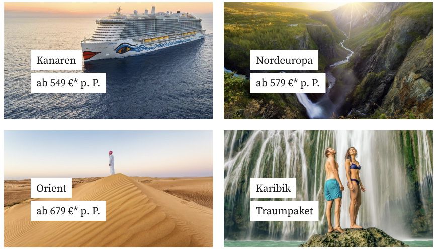 🚢 AIDA Last Minute Deals   z.B. 7 Tage Orient ab Dubai mit AIDAprima ab 679€ p.P.