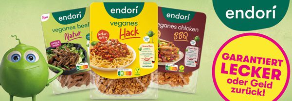 Veganes Produkt von endori gratis ausprobieren