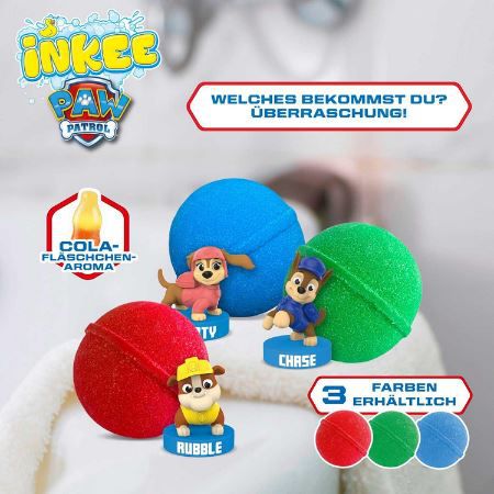 🛁 5er Pack Inkee Surprise Paw Patrol Badebombe mit Überraschung für 12,83€ (statt 20€)