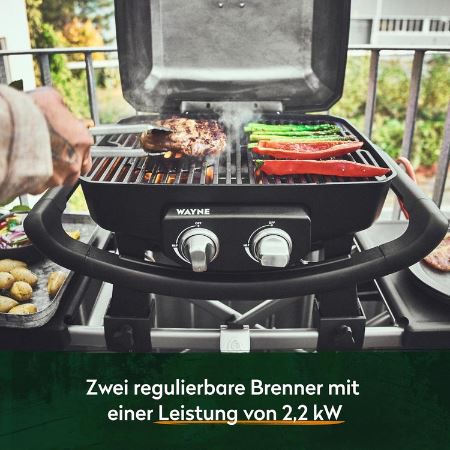 🥩 Burnhard Wayne 2 Brenner Gasgrill mit 4,4 kW für 224,25€ (statt 269€)