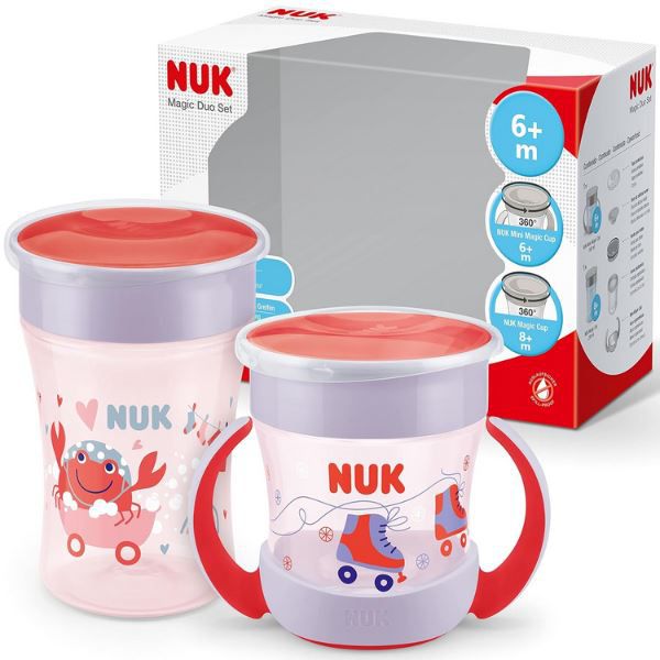 🥤 NUK Magic Cup & Mini Magic Cup Trinklernbecher Duo-Set für 14,69€ (statt 21€)