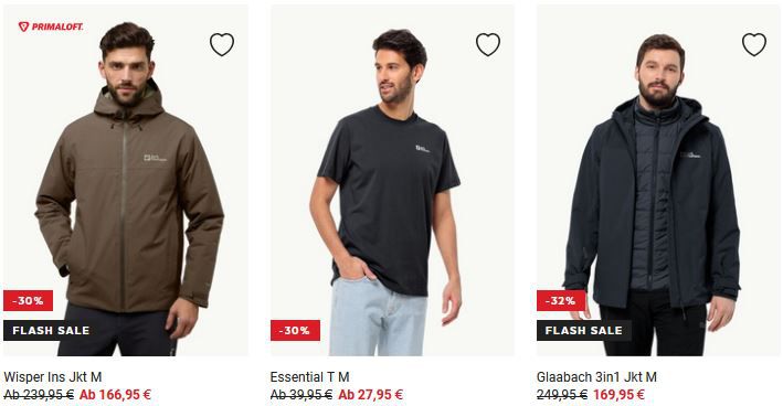 🔥 Jack Wolfskin Flash Sale mit  40% + 20% Extra auf Fleece & Jacken   z.B. Daunenjacke 110€ (statt 148€)