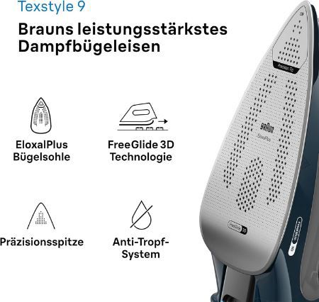 Braun TexStyle 9 SI9682 DB Dampfbügeleisen für 99,99€ (statt 130€)