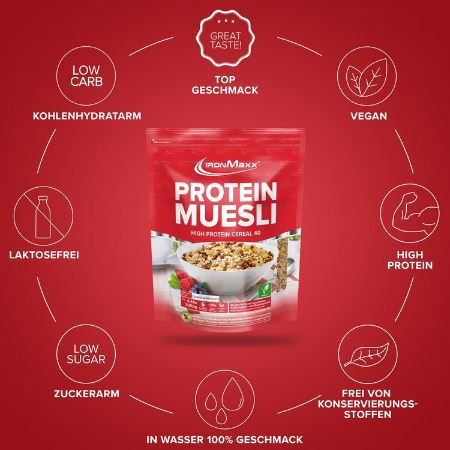 🥣 2Kg IronMaxx Protein Müsli Cookies & Chocolate ab 16€ (statt 24€)