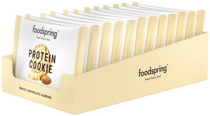 🍪 12er Pack foodspring Protein Cookie   Weisse Schoko Mandel ab 18,99€ (statt 25€)