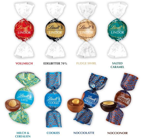 🍬 1,473 KG Lindt Lindor + Roulette Mischung, 8 Sorten ab 39,89€ (statt 57€)