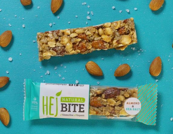 12er Pack HEJ Bite Veganer Nussriegel Snack, Almond & Sea Salt ab 14,69€ (statt 21€)