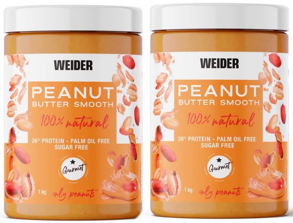 🥜 2 x 1Kg Weider Peanut Butter Smooth, 100% natürlich ab 16,41€ (statt 20€)