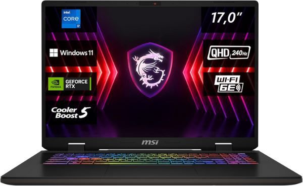 💻 MSI Sword 17 HX QHD+ Gaming Laptop mit i7 14700HX, RTX 4070 für 1.509€ (statt 2.120€)