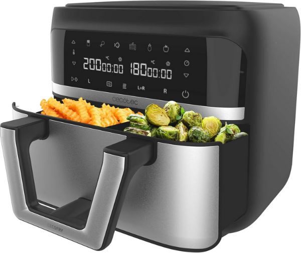 🍟 Cecotec CecoFry Advance Double Heißluftfritteuse, 9L für 84,90€ (statt 99€)