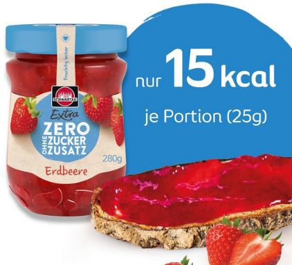 🍓 Schwartau Extra Zero Erdbeere (nur 15 kcal pro 25g) ab 2,02€ (statt 3€)