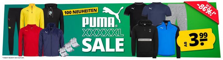 🔥 SportSpar Puma XXXXXL Sale ab 3,99€ + 5€ Gutschein ab 60€