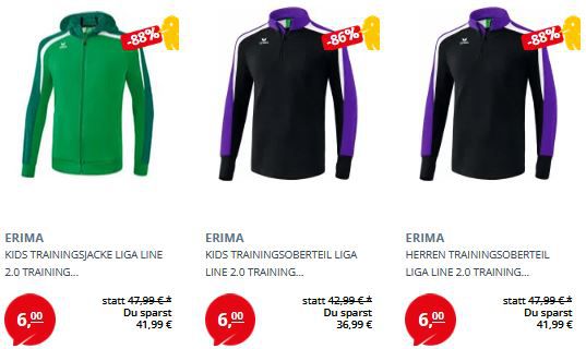 Picksport: Erima Flash Sale   Jeder Artikel 6€ zzgl. Versand   Nur 48h!