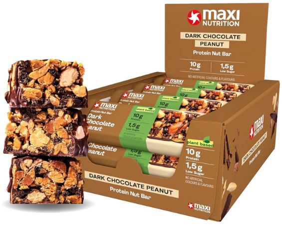 🥜 12er Pack MaxiNutrition Dark Chocolate Peanut Nussriegel ab 18,32€ (statt 23€)