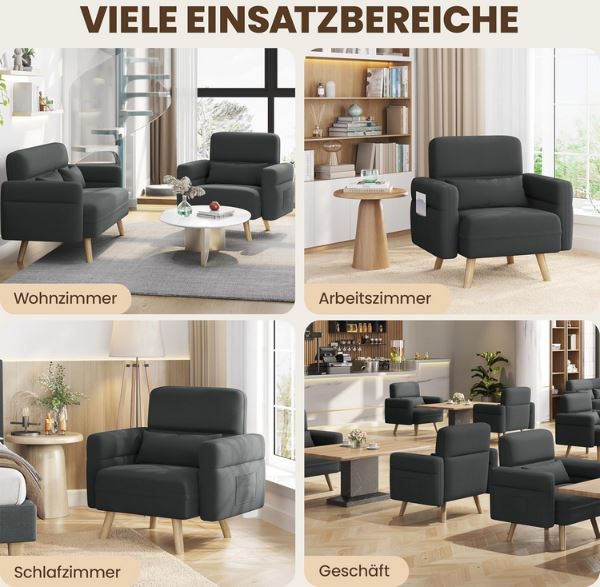 💺 Yaheetech Mini Sofa/Relaxsessel mit Lendenkissen für 84,99€ (statt 110€)