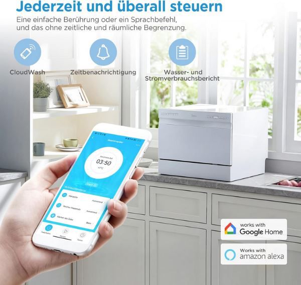 🍽️ Midea Mini Geschirrspüler für 6 Maßgedecke für 229,49€ (statt 290€)