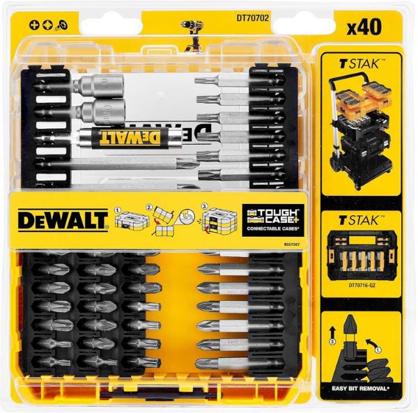 🧰 DeWalt DT70702 QZ Bit Set, 40 teilig für 12,69€ (statt 17€)