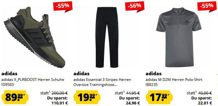 🔥 SportSpar adidas Neuheiten  97% Sale ab 4,99€ + 5€ Extra Rabatt ab 60€