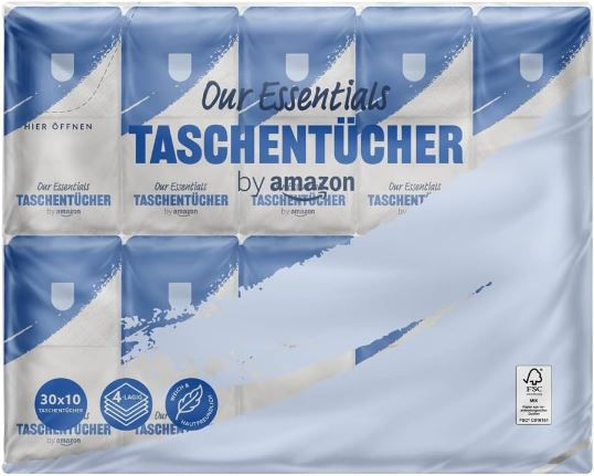 🤧 300er Pack by Amazon Taschentücher 4 lagig ab 2,67€