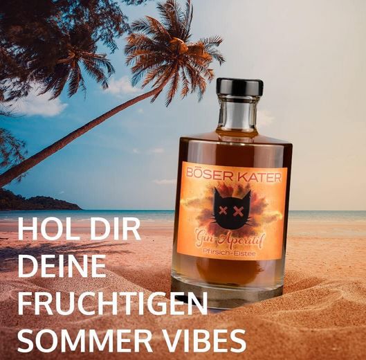 🍑 Böser Kater Pfirsich Eistee Gin Aperitif, 0,5l   15,2% Vol. für 21,07€ (statt 28€)