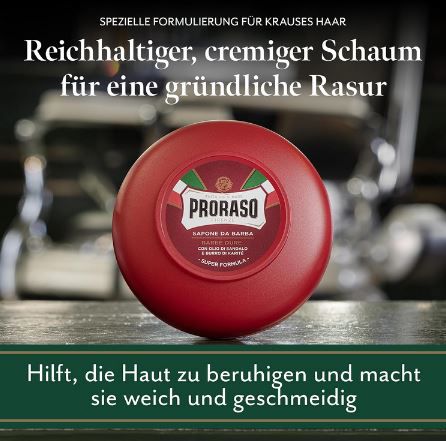 🪒 Proraso Shaving Soap inklusive Seifenschale, 150ml ab 3,33€ (statt 8€)