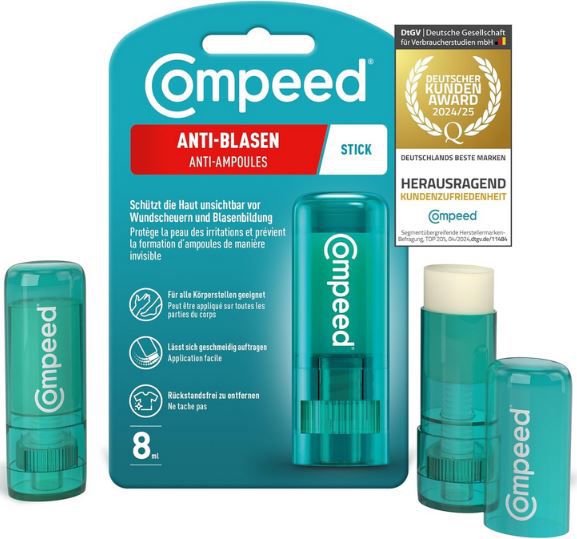 Compeed Anti Blasen Stick   Schützt unsichbar vor Blasenbildung & Scheuern ab 4€ (statt 6€)