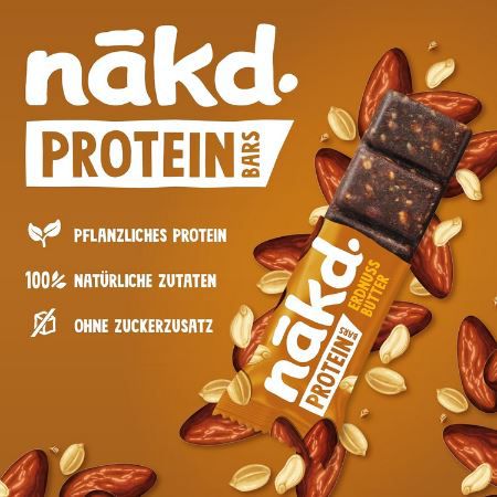 🍫 16er Pack Nākd. Erdnussbutter Protein Riegel ab 13,29€ (statt 17€)