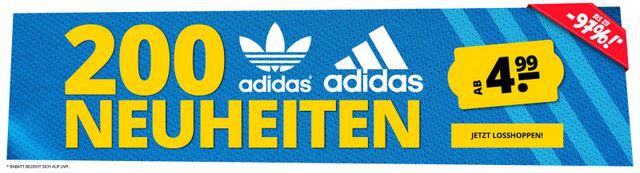 🔥 SportSpar adidas Neuheiten  97% Sale ab 4,99€ + 5€ Extra Rabatt ab 60€