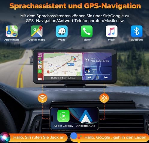 Volam 6,86 Carplay Display für iOS + Android für 59,99€ (statt 100€)