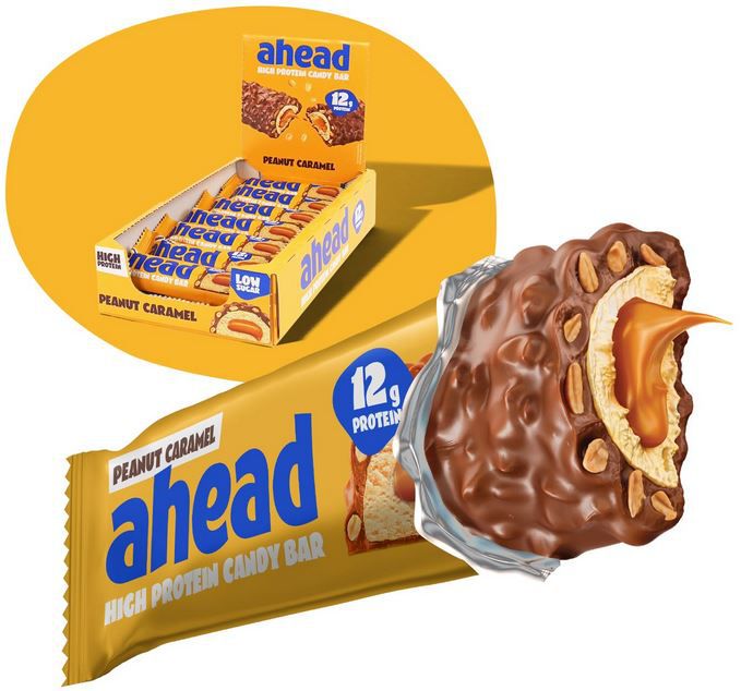 🍫 14er Pack ahead Protein Riegel Peanut Caramel für 25,52€ (statt 32€)