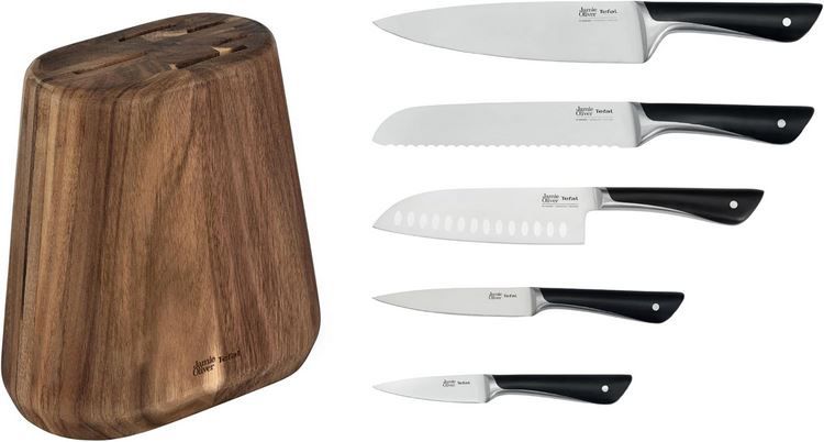 Jamie Oliver by Tefal 5 teiliges Küchenmesser Set + Block für 82,29€ (statt 127€)