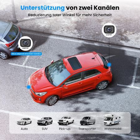 AUTO VOX W12 Kabellose FHD Rückfahrkamera mit 5 LCD Display für 99,99€ (statt 140€)