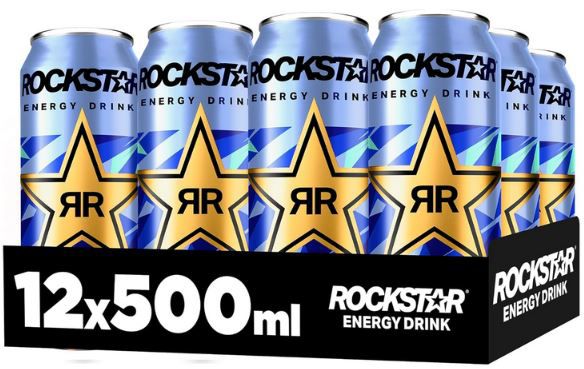 🥤 12er Pack Rockstar Energy Drink Blueberry Mint Zero, 0,5L für 14€ (statt 21€)