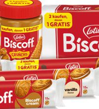 Zwei Lotus Biscoff Produkte kaufen, eines davon ist gratis