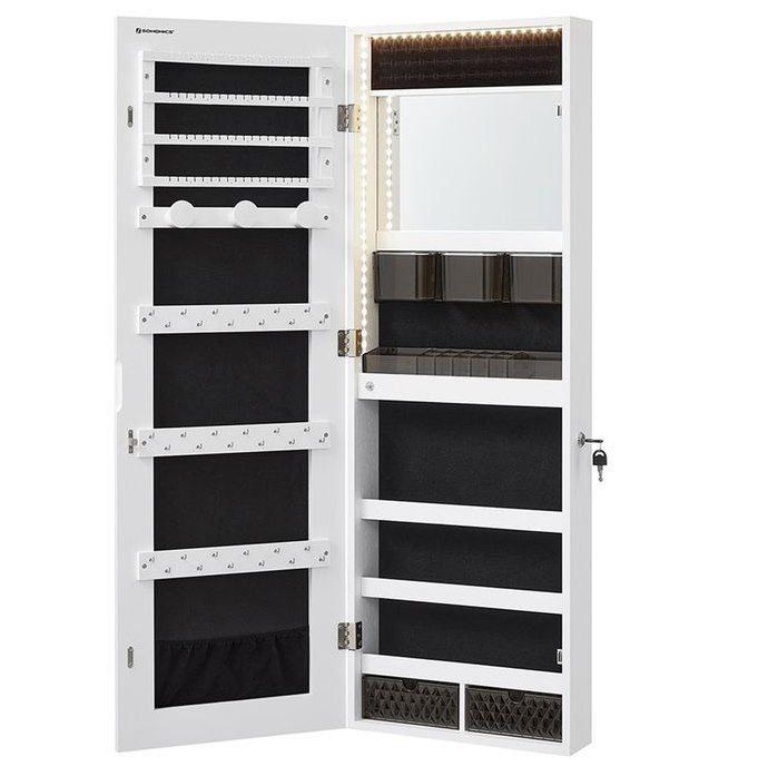 SONGMICS Schmuckschrank mit LEDs & Spiegel für 64,99€ (statt 86€)