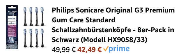 Philips Sonicare Original G3 Premium Gum Care Schallzahnbürstenköpfe für 42,49€ (statt 60€)