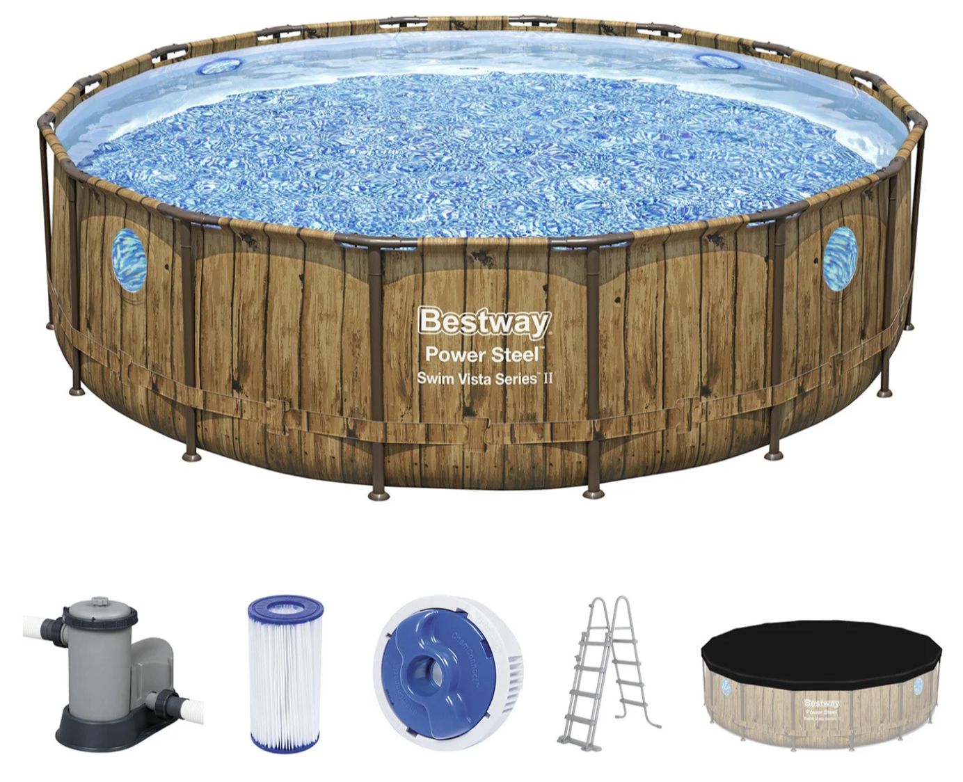 Bestway Power Steel Swim Vista Pool Komplettset mit Ø 488 x 122 cm  für 245€ (statt 377€)