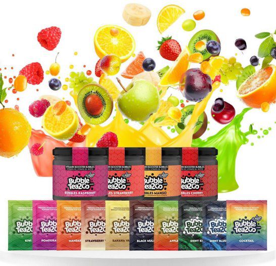 🧋 BubbleTea2Go Boba Set mit 10 Tee  & 4 Bobasorten für 14,99€ (statt 30€)