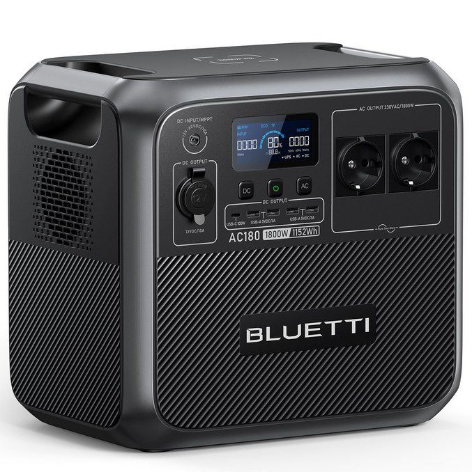 BLUETTI AC180 LiFePO4 Powerstation (1800W / 1152Wh) für 489€ (statt neu 649€)