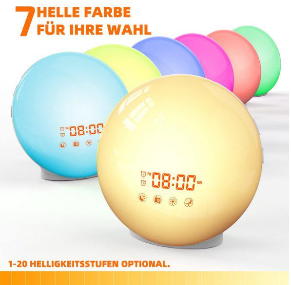 Wake Up Licht Lichtwecker mit 7 natürlichen Klängen für 22,79€ (statt 38€)