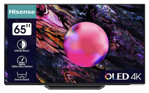 Tipp ➡️ Hisense 65A85K   65 Zoll OLED Fernseher für 999€ (statt 1.299€)