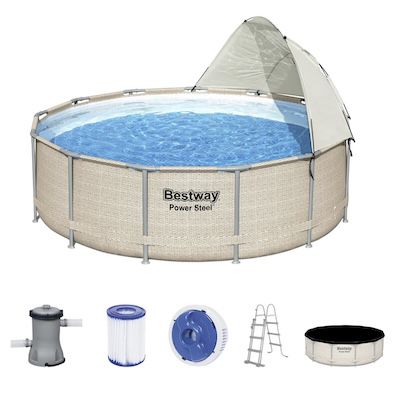 💦 Bestway Power Steel Pool-Set 396 x 107 cm mit Filterpumpe für 194,90€ (statt 368€)