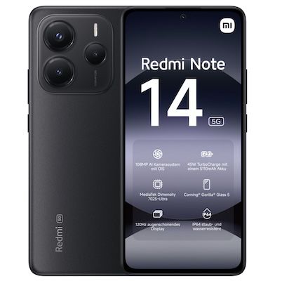 😳 Xiaomi Redmi Note 14 5G + o2 Allnet 17GB 5G für 6,99€ mtl.