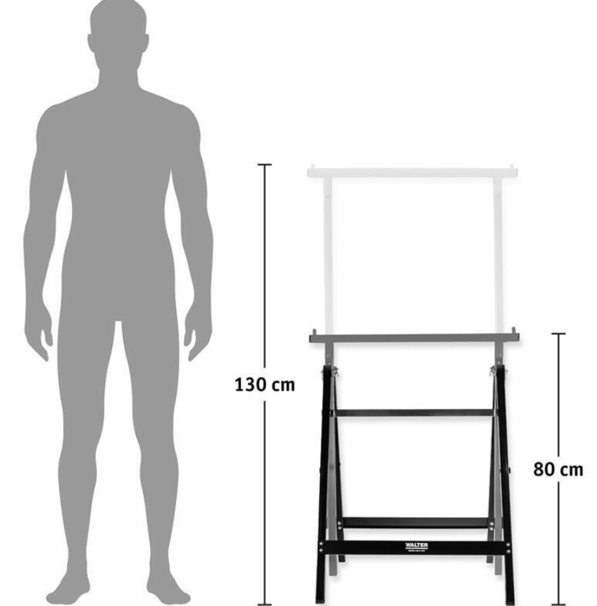 2x WALTER Unterstellbock höhenverstellbar 200kg Tragfähigkeit für 39,90€ (statt 50€)