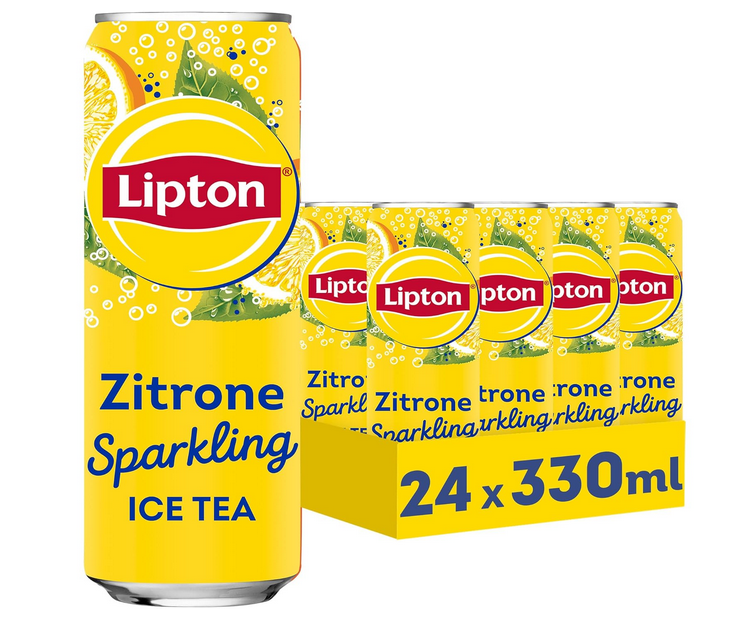 🍋 24er Pack Lipton Ice Tea Sparkling Zitrone (0,33l) ab 16,71€ (statt 23€)