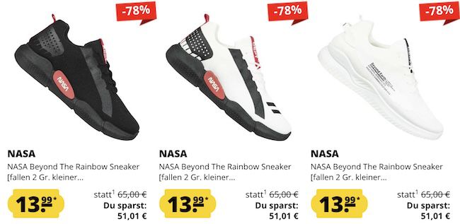 👟 NASA Beyond The Rainbow Sneaker in 15 Designs für je 13,99€ + VSK (statt 27€)