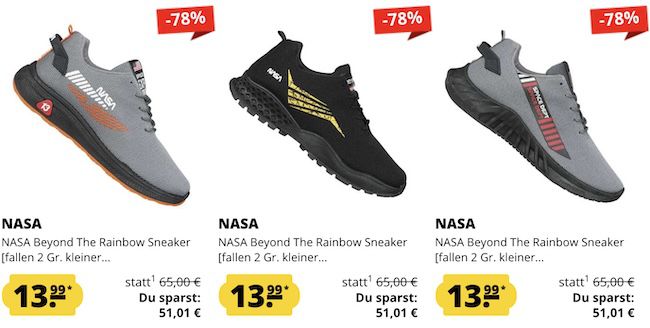 👟 NASA Beyond The Rainbow Sneaker in 15 Designs für je 13,99€ + VSK (statt 27€)