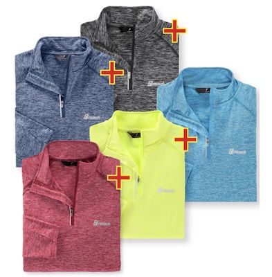 5er Pack reusch Langarm-Funktionsshirts mit Zipper für 63,44€ (statt 90€)