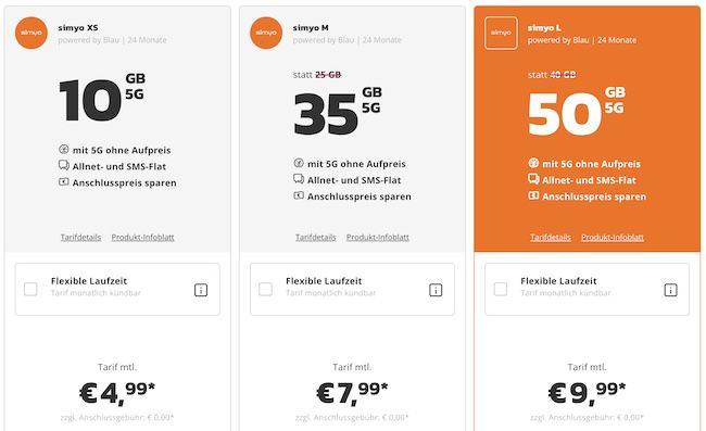 BÄM 🤯 simyo: o2 Allnet Flat mit 35GB 5G für nur 7,99€ mtl.
